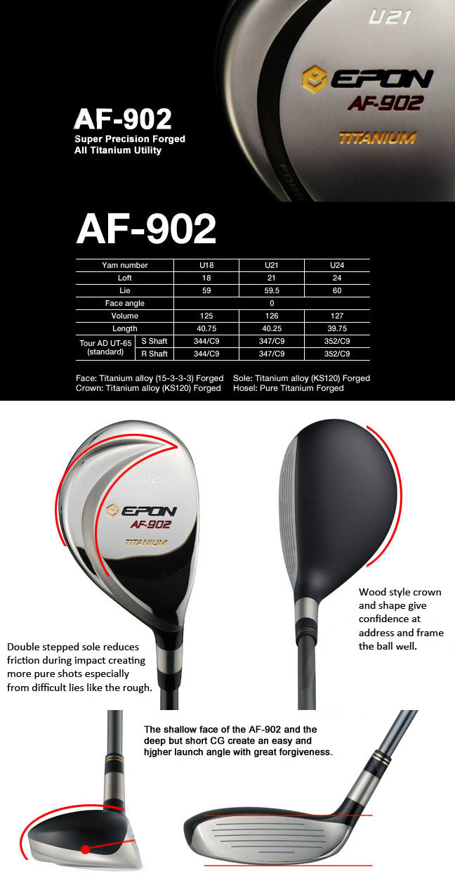 超值 很新的EPON 902 18度铁木杆 二手杆头