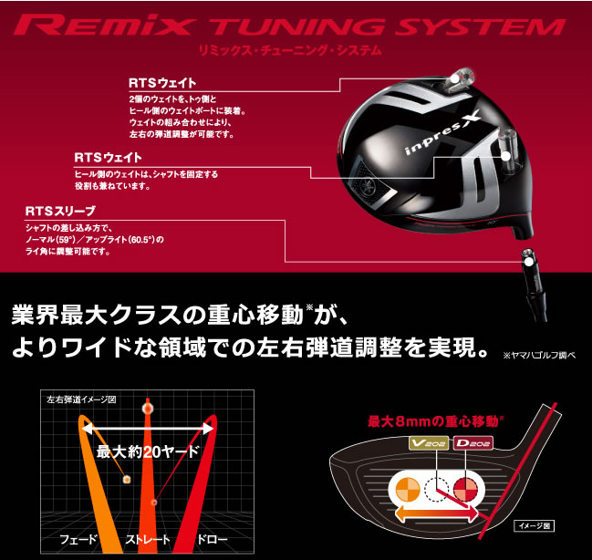 【正品】Yamaha inpres x Remix 新款可调节一号木杆头