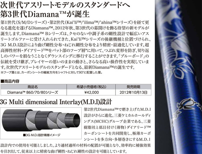 Diamana B-Series 稳定与距离结合 木杆身