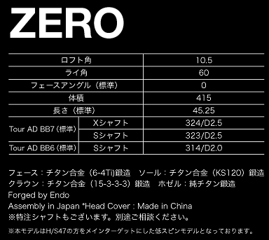 【进口】Epon ZERO 2012新款 410CC 一号木杆头